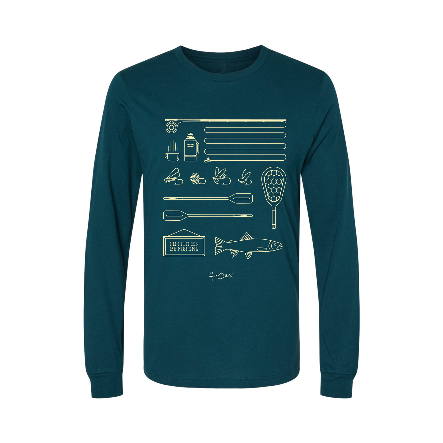 RATHER BE FISHING LONG SLEEVE TEE