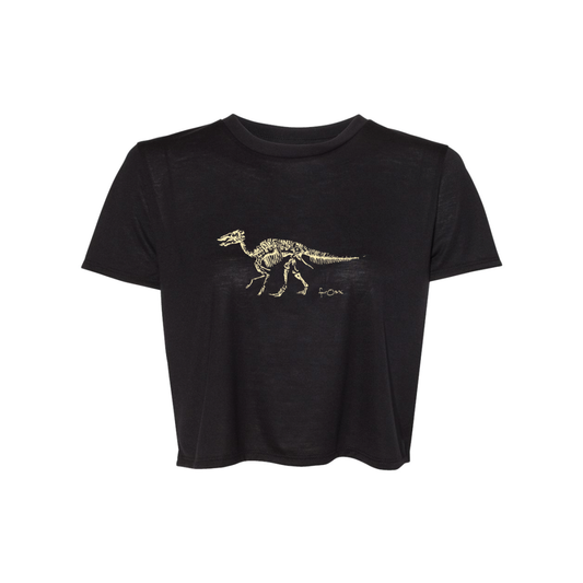 DINO BONES W'S FLOWY CROP SHORT SLEEVE TEE