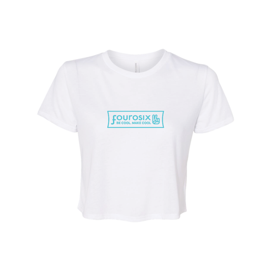 BE COOL MAKE COOL W'S FLOWY CROP SHORT SLEEVE TEE